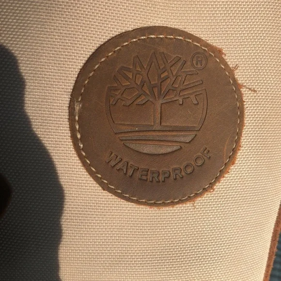 Timberland Girls Winter Boots Sz 4 Pink Cream Brown Sherpa Lined Waterproof - Picture 9 of 10